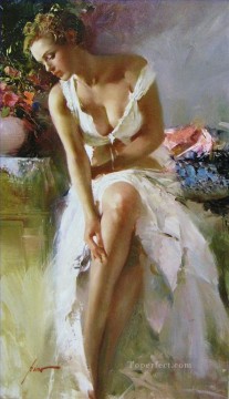 150の主題の芸術作品 Painting - アンジェリカ・ピノ・ダエニ美しい女性